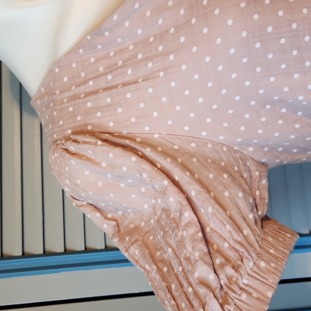 Davi & Dani Blush Polka Dot Midi Dress - Picture 6 of 14
